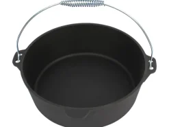 El Fuego Dutch-Oven Gusseisen 5,6 l Deckel 1,7 l Schwarz