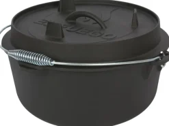 El Fuego Dutch-Oven Gusseisen 7,2 l Deckel 1,8 l Schwarz