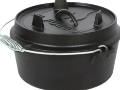 El Fuego Dutch-Oven Gusseisen 3,5 l Deckel 1 l Schwarz