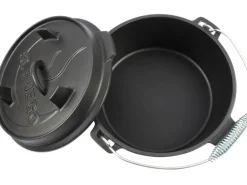 El Fuego Dutch-Oven Gusseisen 3,5 l Deckel 1 l Schwarz