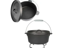 El Fuego Dutch-Oven-Set Gusseisen 5-tlg. Schwarz