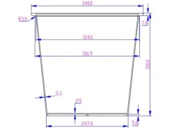 Elegant Einrichten Kunststoffeinsatz Rund-Konisch D34xH31cm Schwarz mit Bewässerungssystem