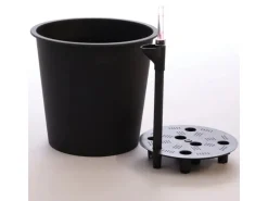 Elegant Einrichten Kunststoffeinsatz Rund-Konisch D26xH24cm Schwarz mit Bewässerungssystem