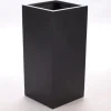 Elegant Einrichten Pflanzkübel Fiberglas Säule 38x38x70cm Elegant Schwarz-Matt