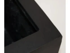 Elegant Einrichten Pflanzkübel Fiberglas Quadratisch 40x40x40cm Elegant-Schwarz-Matt