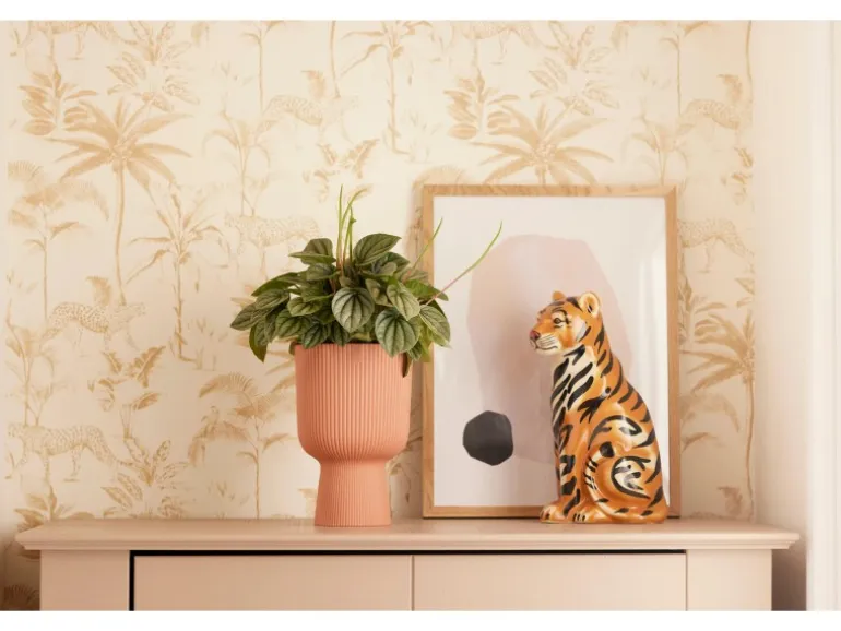 Elho Übertopf Vibes Fold Coupe 14 cm x 13,9 cm x 21 cm Zartrosa