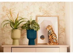 Elho Übertopf Vibes Fold Coupe 14 cm x 13,9 cm x 21 cm Blau