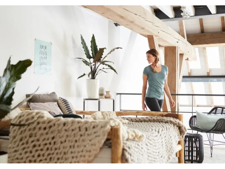 Elho Blumentopf Brussels Diamond Rund Hoch Ø 32 weiß