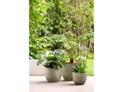 Elho Blumentopf Fuente Grains Ø 38 cm x 31 cm Kieselgrau