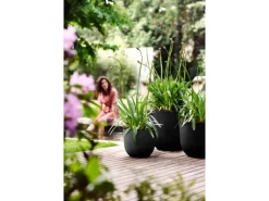 Elho Blumentopf Fuente Grains Ø 30 cm x 24 cm Onyx Schwarz