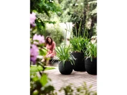 Elho Blumentopf Fuente Rings Ø 30 cm x 24 cm Onyx Schwarz