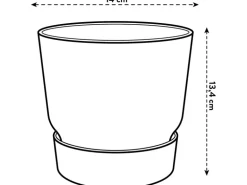 Elho Blumentopf Greenville Rund 14 cm Living Schwarz