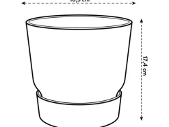 Elho Blumentopf Greenville Rund 18 cm Laubgrün