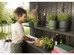 Elho Blumentopf Greenville Rund 14 cm Laubgrün