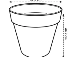 Elho Blumentopf Loft Urban Rund mit Rollen Ø 48,5 cm Ocker