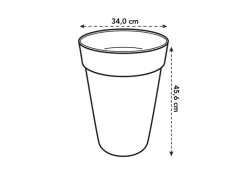 Elho Blumentopf Loft Urban Ø 34 cm x 45 cm Grün