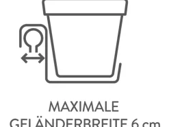 Elho Blumentopf Loft urban potholder Ø 19 cm anthrazit