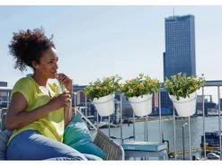 Elho Blumentopf Loft urban potholder Ø 19 cm weiß