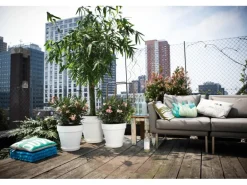 Elho Blumentopf Loft Urban mit Rollen Ø 60 cm weiß