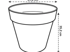 Elho Blumentopf Loft Urban Rund mit Rollen Ø 38,5 cm Ocker