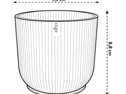 Elho Blumentopf Mini Vibes  Ø 9 cm Tiefes Blau