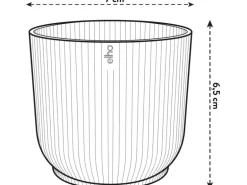 Elho Blumentopf Mini Vibes  Ø 7 cm Tiefes Blau