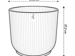 Elho Blumentopf Vibes Fold Ø 30 cm Seidenweiß