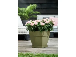 Elho Blumentopf Vibia Campana Viereckig 30 cm x 30 cm x 28 cm Salbeigrün