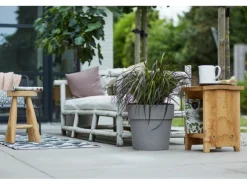 Elho Blumentopf Vibia Straight Ø 25 cm x 23 cm Living Beton