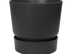 Elho Pflanzgefäß Greenville rund Ø 40 living schwarz