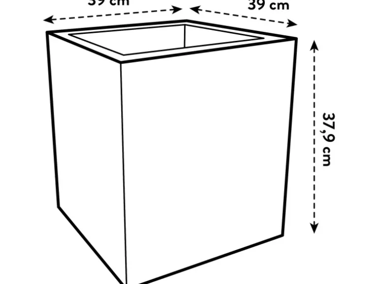 Elho Pflanztopf Vivo Next 40 cm x 40 cm x 40 cm Living Black mit Rollen