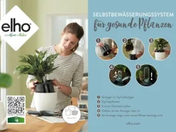 Elho Selbstbewässerungs-System Ø 24 cm x 22 cm Schwarz
