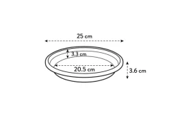 Elho Universal Untersetzer Ø 25 cm x 4 cm Terrakotta