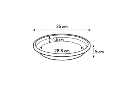 Elho Universal-Untersetzer Ø 35 cm x 5 cm Anthrazit