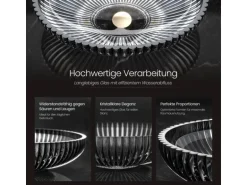 Emke Aufsatzwaschbecken 51 x 35 x 15 cm Schwarzes Glaswaschbecken Ovaler Waschbecken