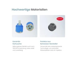 Emke Badewannenarmatur Schwarz mit Auslauf Mischbatterie Badewanne Brausebatterie Einhand Wannenbatterie