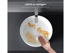 Emke Handwaschbecken 39 x 39 x 12 mm Ovales Keramikwaschbecken Weiß Glänzend