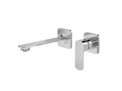 Emke Wand Waschtischarmatur Inklusive Grundkörper 233 x 127 x 110 mm Verchromt Mischbatterie für Waschbecken