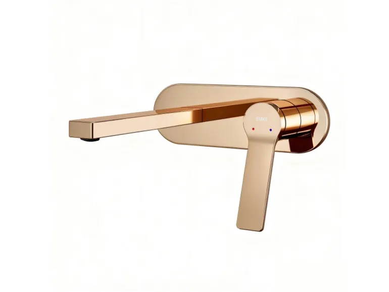 Emke Wand Waschtischarmatur Inklusive Grundkörper 288 x 210 x 70 mm Rosengold Mischbatterie für Waschbecken