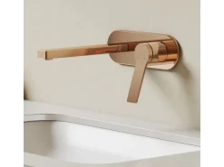 Emke Wand Waschtischarmatur Inklusive Grundkörper 288 x 210 x 70 mm Rosengold Mischbatterie für Waschbecken