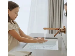 Emke Wand Waschtischarmatur Inklusive Grundkörper 288 x 210 x 70 mm Rosengold Mischbatterie für Waschbecken