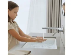 Emke Wand Waschtischarmatur Inklusive Grundkörper 288 x 210 x 70 mm Verchromt Mischbatterie für Waschbecken