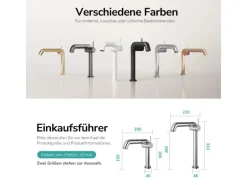 Emke Wasserhahn Bad 222 x 200 x 76 mm Chrom Wasserhahn Waschtischarmatur Mischbatterie