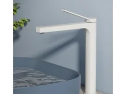 Emke Wasserhahn Waschbeckenarmaturen 335 x 233 x 46 mm Weiß Mischbatterie Küchenarmatur mit Luftsprudler