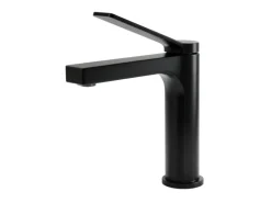 Emke Wasserhahn Waschbeckenarmaturen 195 x 173 x 46 mm Schwarz Matt Mischbatterie Küchenarmatur mit Luftsprudler