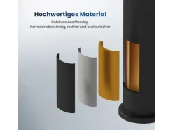 Emke Wasserhahn Waschbeckenarmaturen 335 x 233 x 46 mm Schwarz Mischbatterie Küchenarmatur mit Luftsprudler