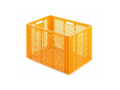 Eurobehälter Bäcker- und Konditorenkasten HxBxT 42,1 x 40 x 60 85 Liter Gelb-Orange Brötchenkiste Sstapelbare Bäckerkiste