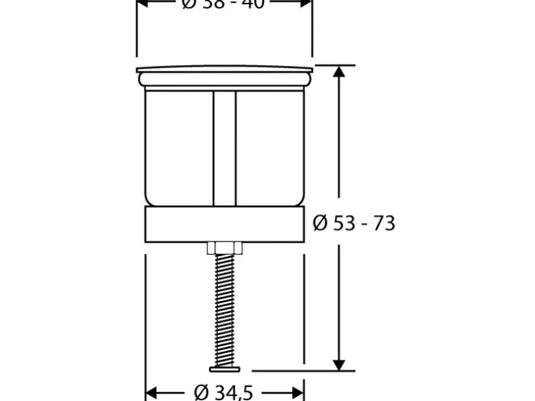 Excenterstopfen mit Dekor Strandperle 38 - 40 mm