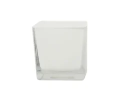 Exotenherz Übertopf Glas-Würfel 12x12x12cm Weiß