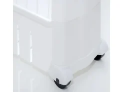 eyepower 4er Nischenwagen mit Regalen und Rollen 12,5 cm Weiß